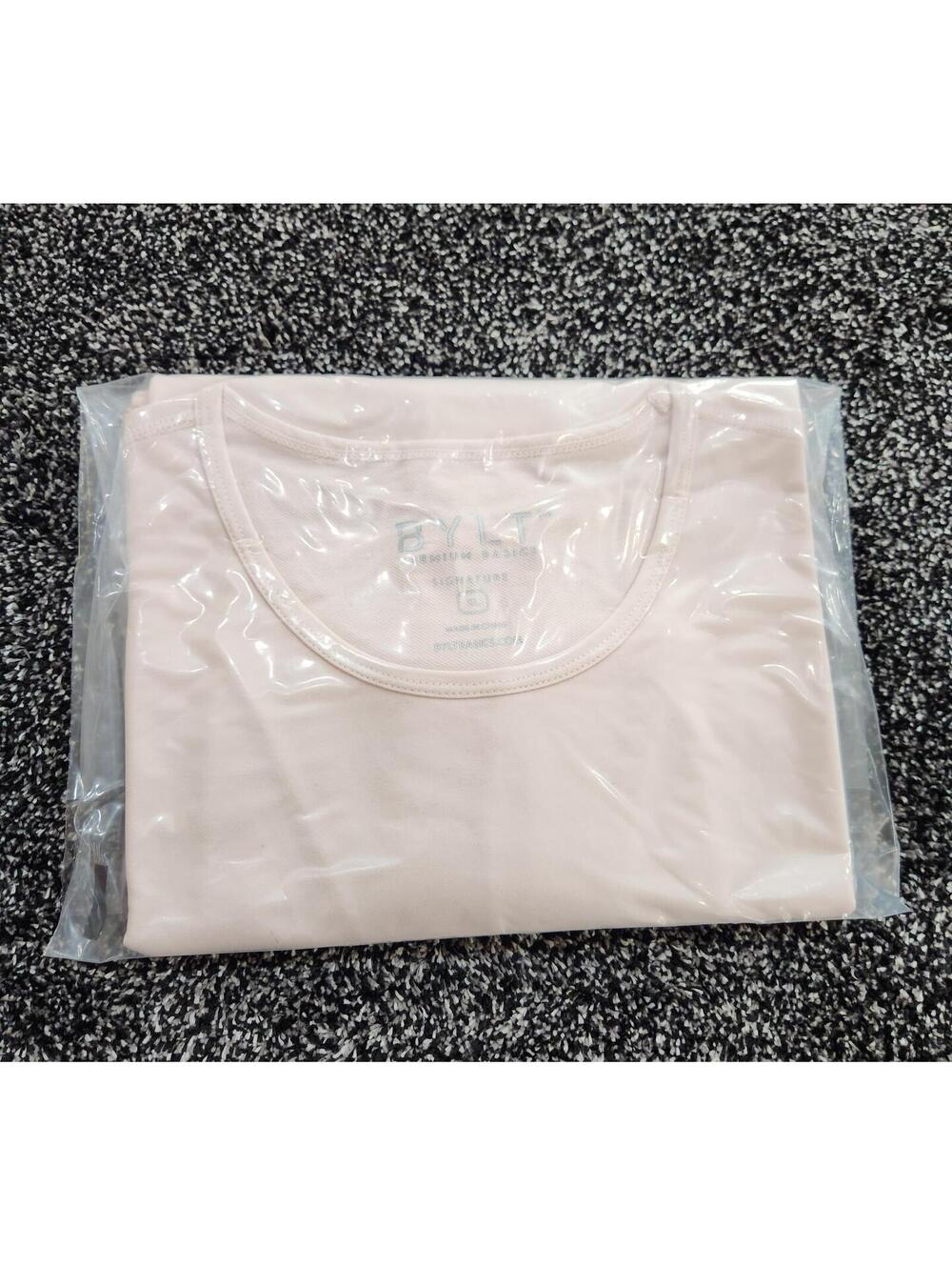 New BYLT Premium Basics Signature Drop Cut Lux T-Shirt Men's Size XL Ivory Cream